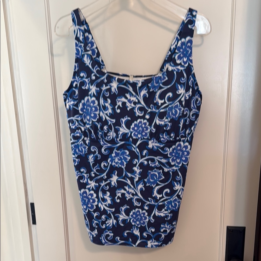 Land’s End Floral Tankini Swim Top